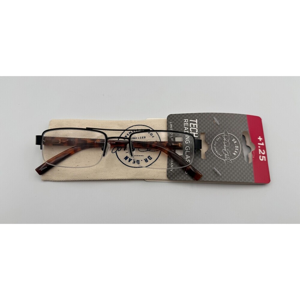 ICU Eyewear Dr Dean Edell Tech Reading Glasses 1.25 Magnification Titanium Frame